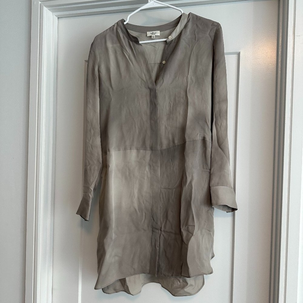 ARITZIA - Wilfred Tie-Dye Grey Shirt Dress - Size XS